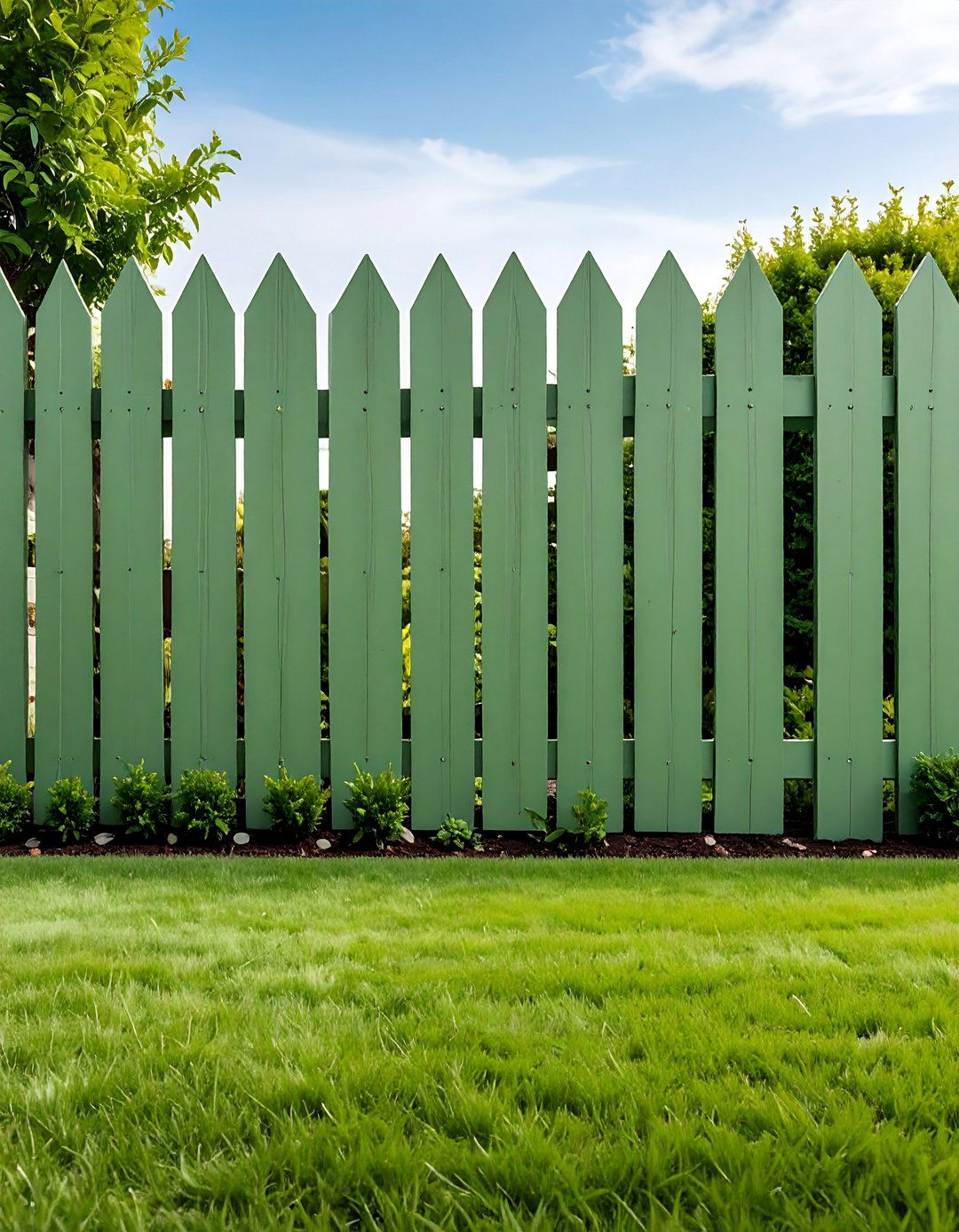 Minimalist Sage Green Board and Batten Fence - 25 Sage Green Garden Fence Ideas