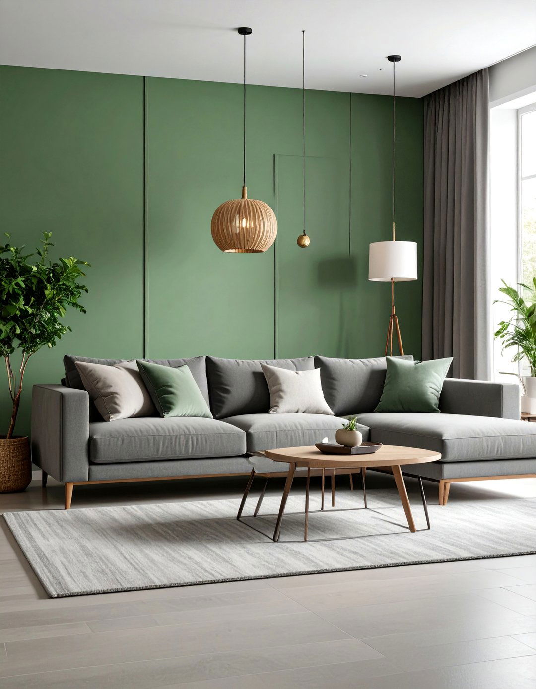Minimalist Sage Green Living Room with Clean Lines - 25 Sage Green Living Room Ideas