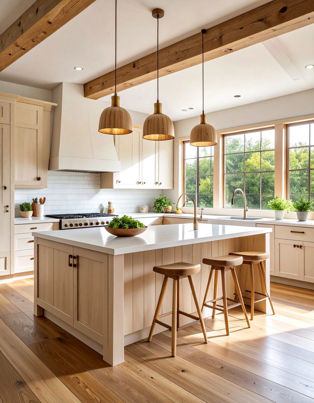 Minimalist Scandinavian Barndominium Kitchen with Light Woods - 25 Barndominium Kitchen Ideas