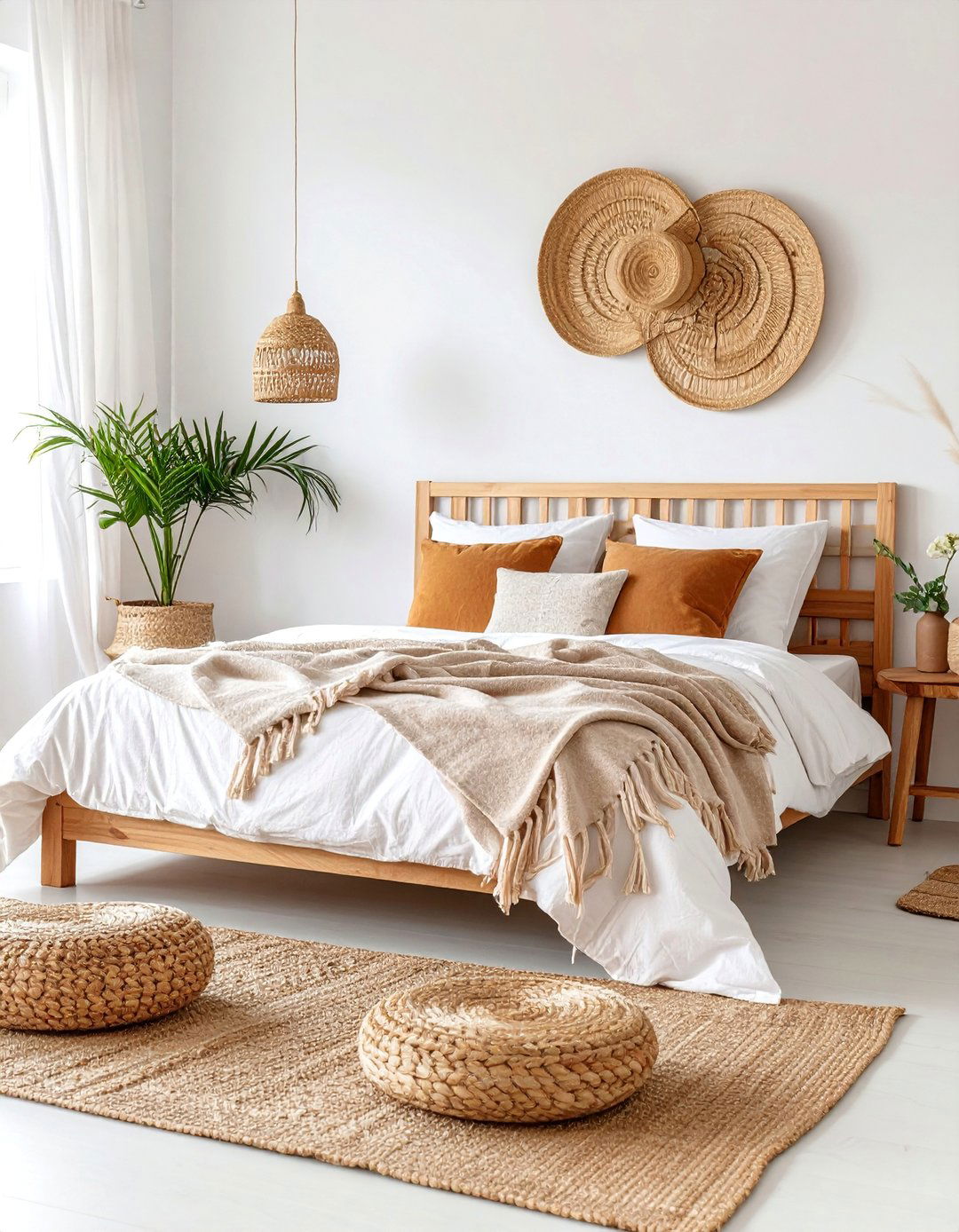 Minimalist Scandinavian Bedroom with Natural Textures - 25 Modern Bedroom Ideas