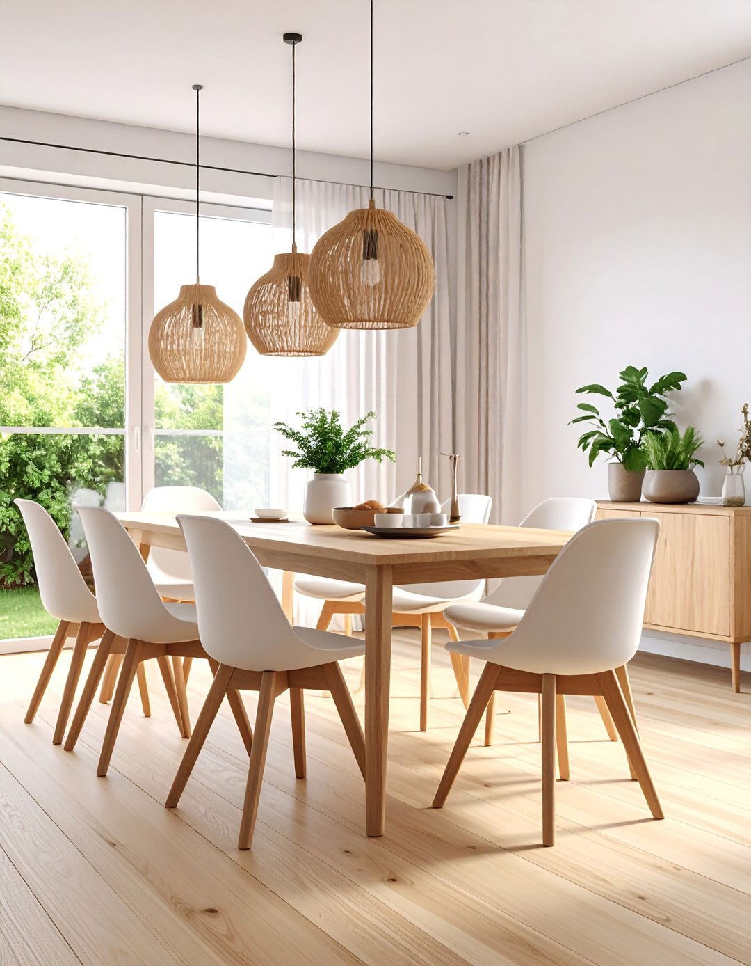 Minimalist Scandinavian Dining Room with Natural Wood Accents - 25 Modern Dining Room Ideas