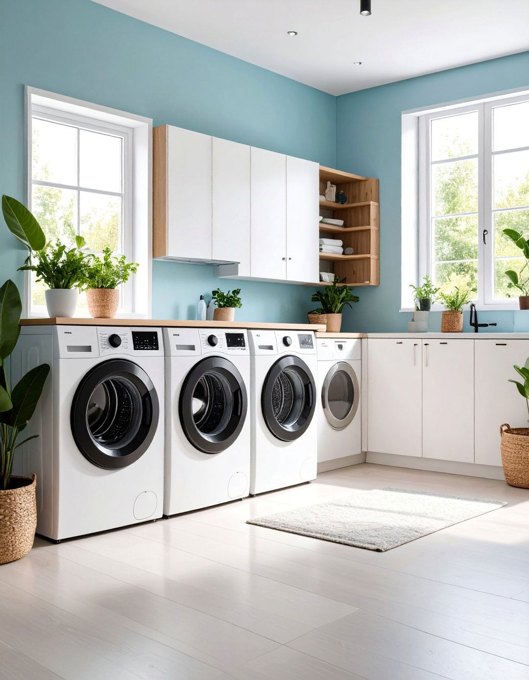 Minimalist Scandinavian Influence - 25 Black and White Laundry Room Ideas