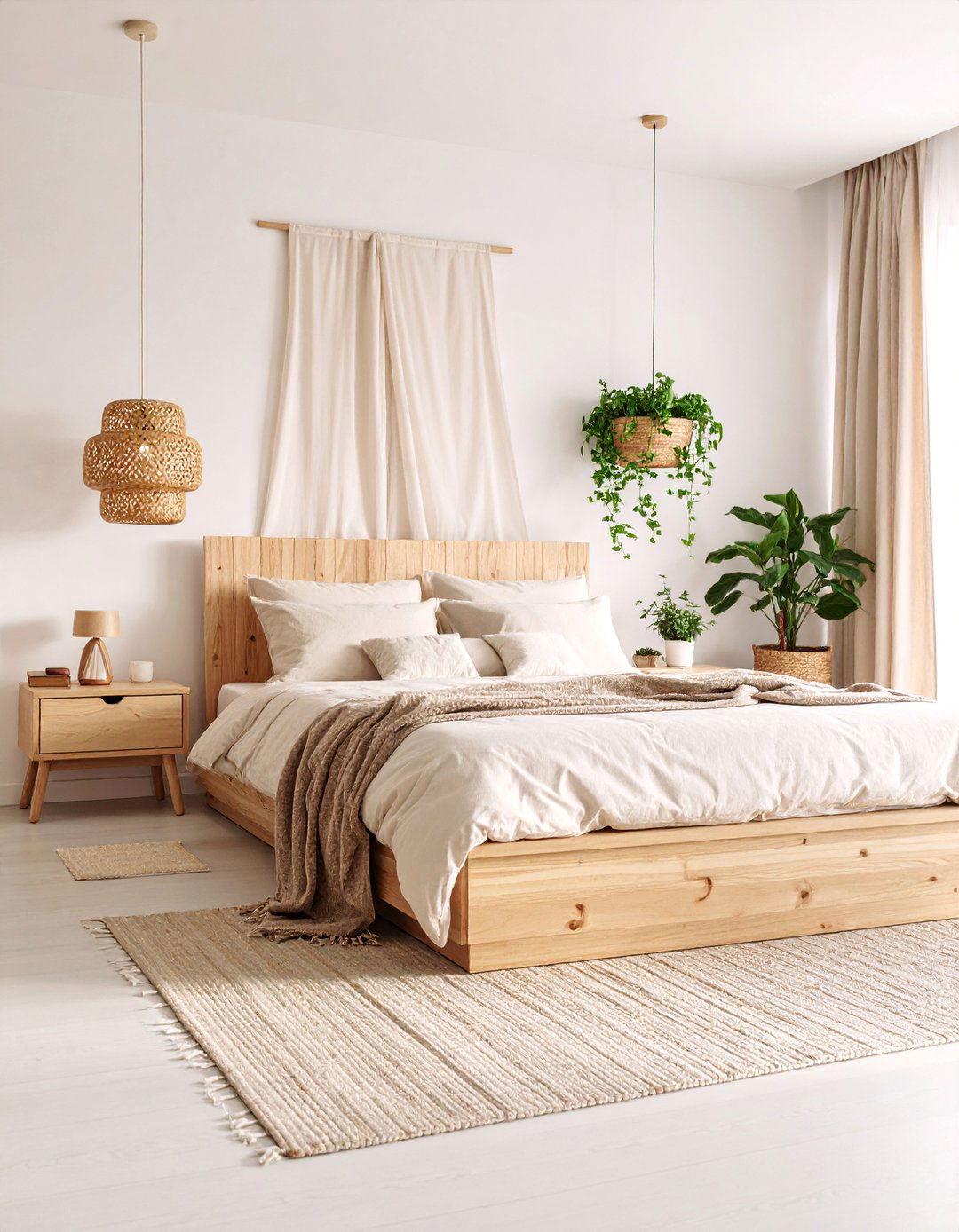 Minimalist Scandinavian Primary Bedroom with Natural Wood Accents - 25 Primary Bedroom Ideas