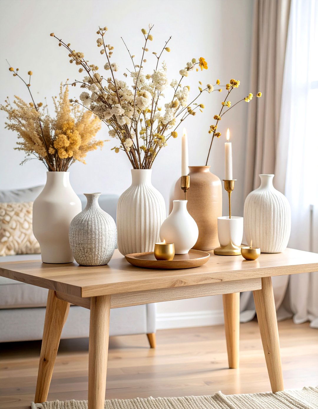 Minimalist Scandinavian Sofa Table Display - 25 Sofa Table Decor Ideas
