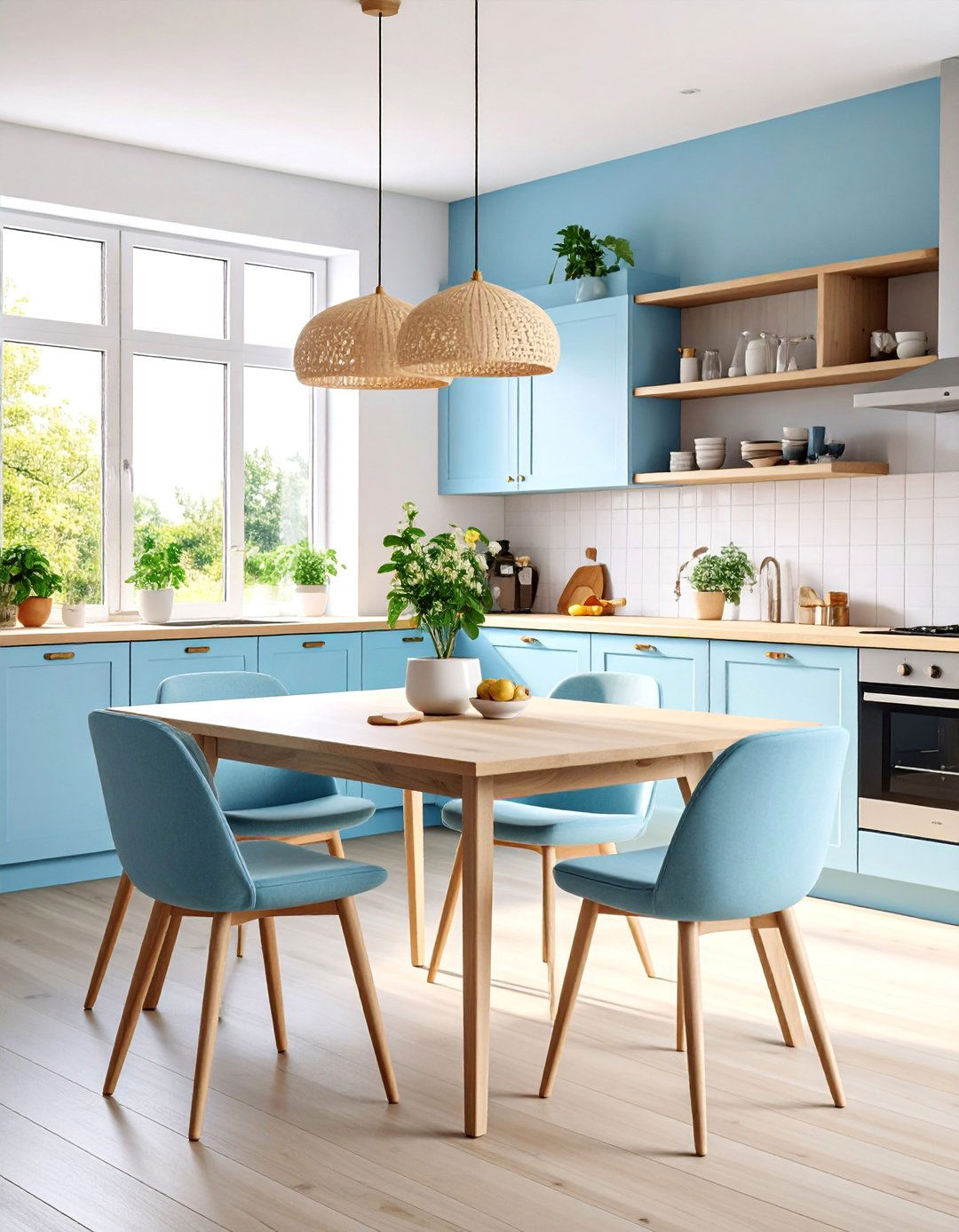 Minimalist Scandinavian Table with Clean Lines - 25 Small Kitchen Table Ideas