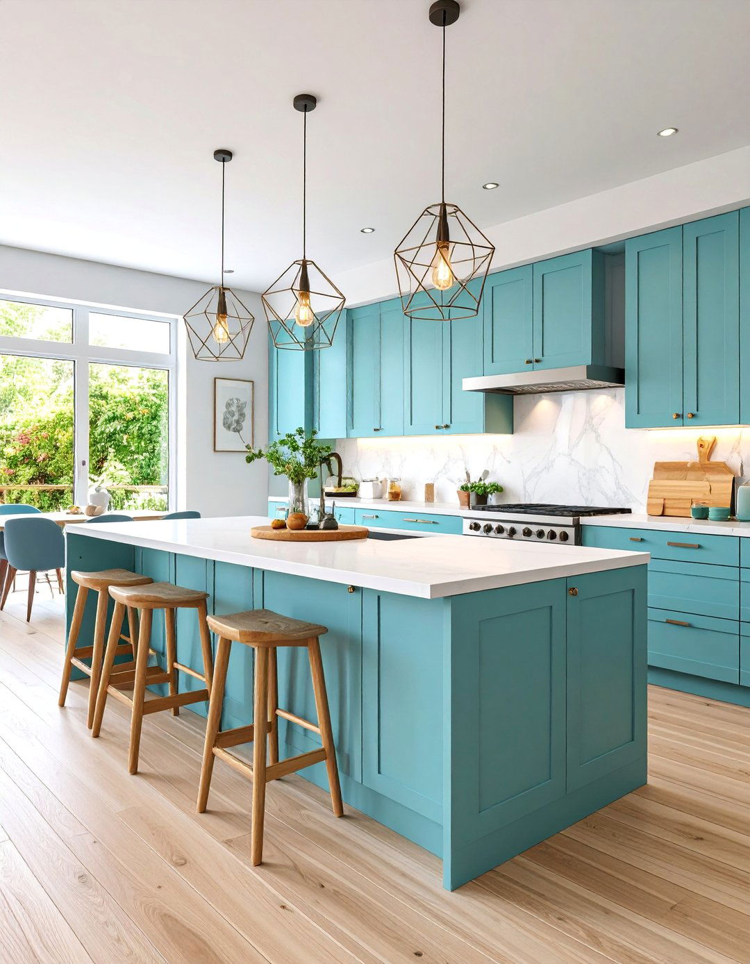 Minimalist Scandinavian White Oak and Quartz Design - 25 Double Island Kitchen Ideas