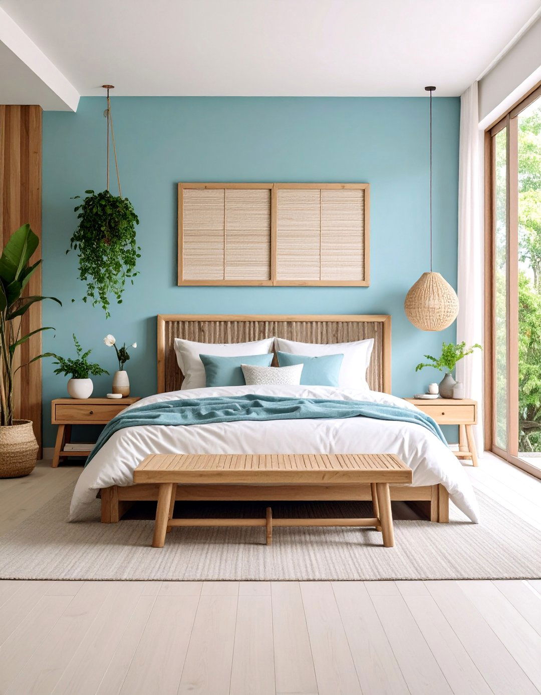 Minimalist Sky Blue Zen Bedroom - 25 Sky Blue Bedroom Ideas