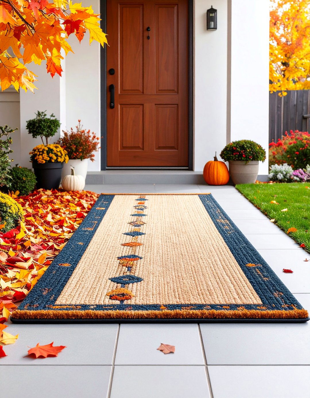 Minimalist Solid Color Design - 25 Front Door Mat Ideas