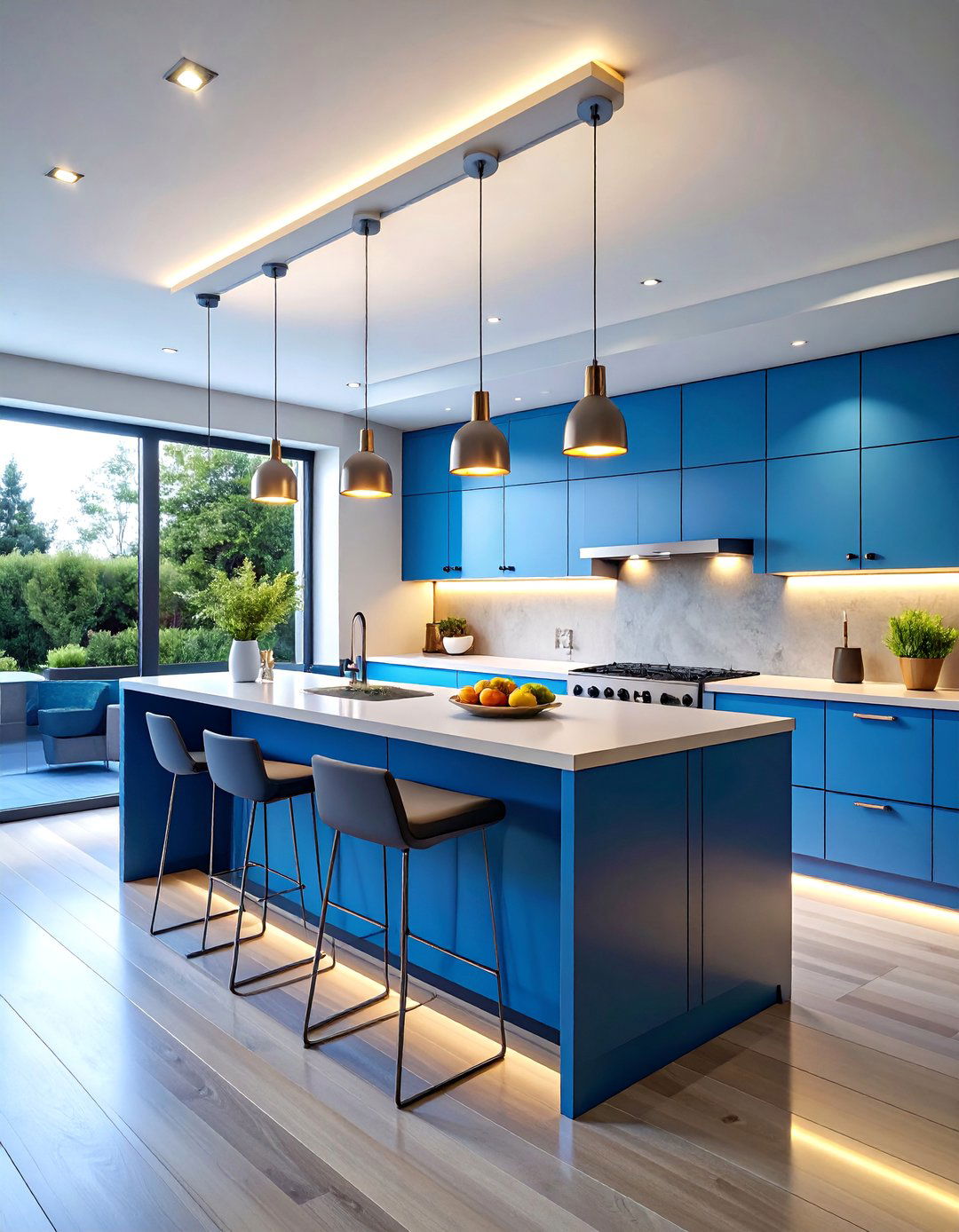Minimalist Track Lighting System - 25 Kitchen Island Lighting Ideas