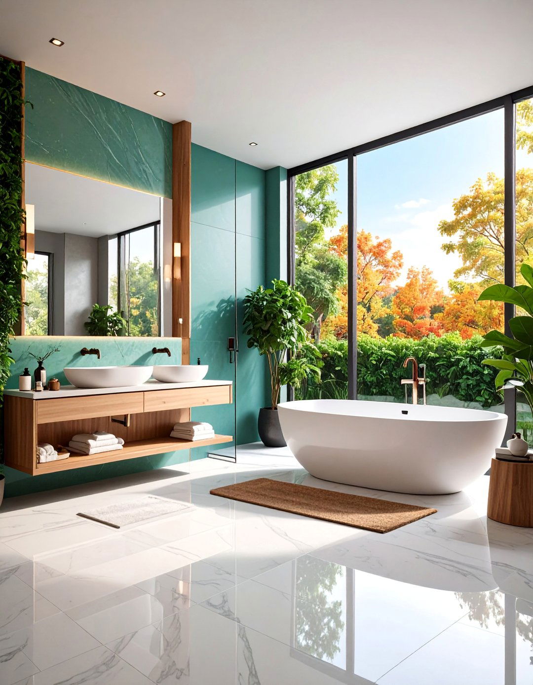Minimalist Wet Room with Floor to Ceiling Tile - 25 Bathroom Shower Ideas