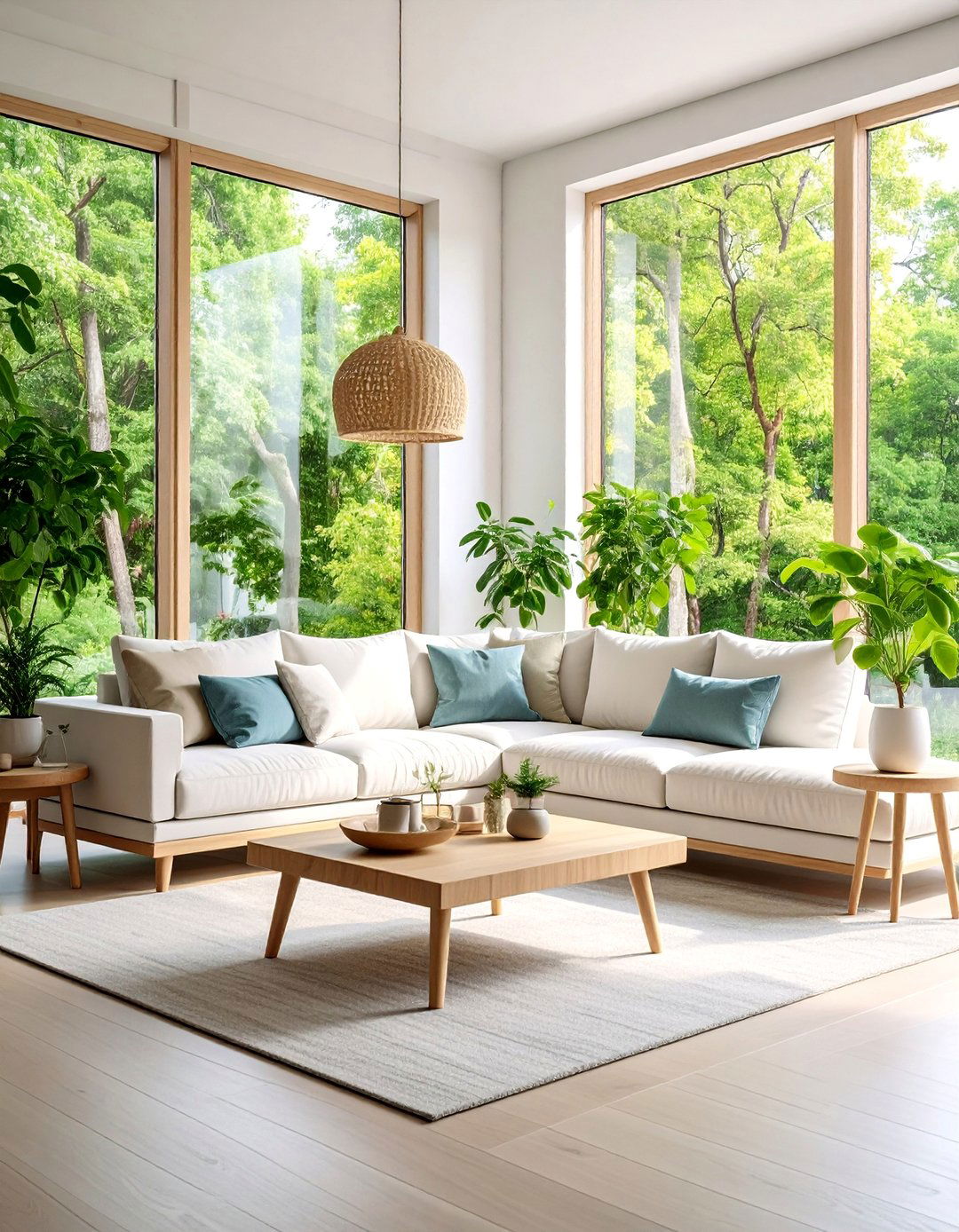 Minimalist White Couch Zen Living Space - 25 White Couch Living Room Ideas