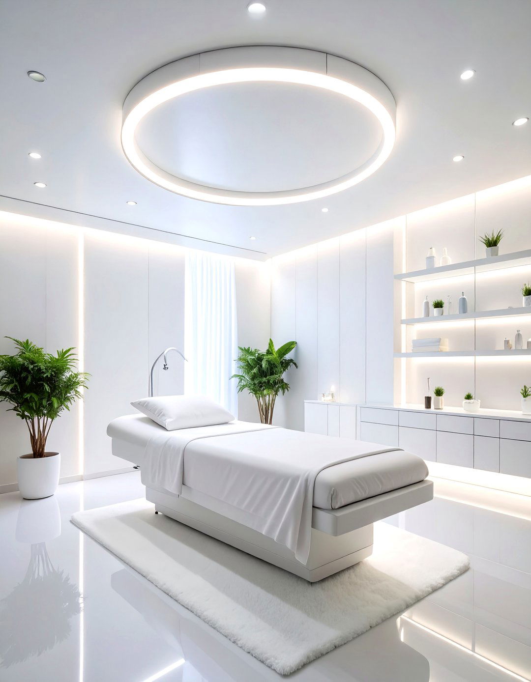 Minimalist White Sanctuary Lash Room - 25 Lash Room Ideas