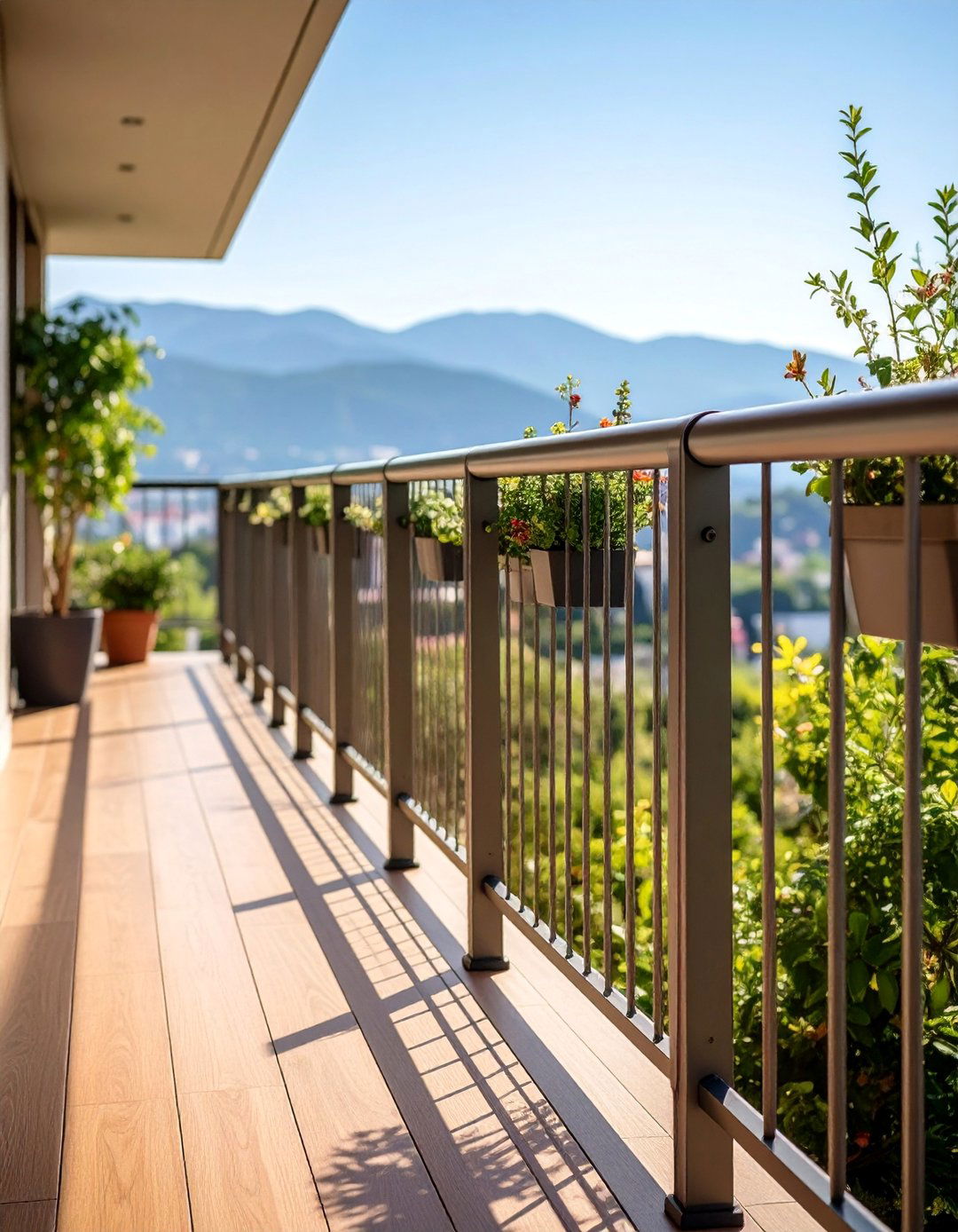 Minimalist Wire Balcony Railing System - 25 Balcony Railing Design Ideas