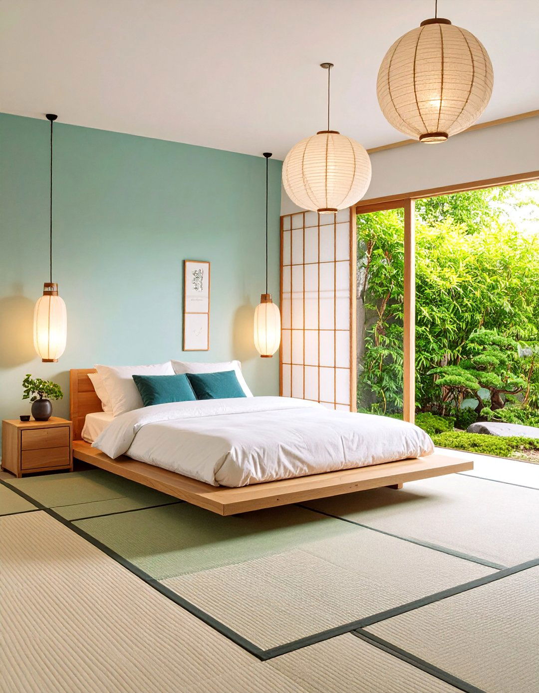 Minimalist Zen Bedroom with Low Platform Bed - 25 Relaxing Bedroom Ideas
