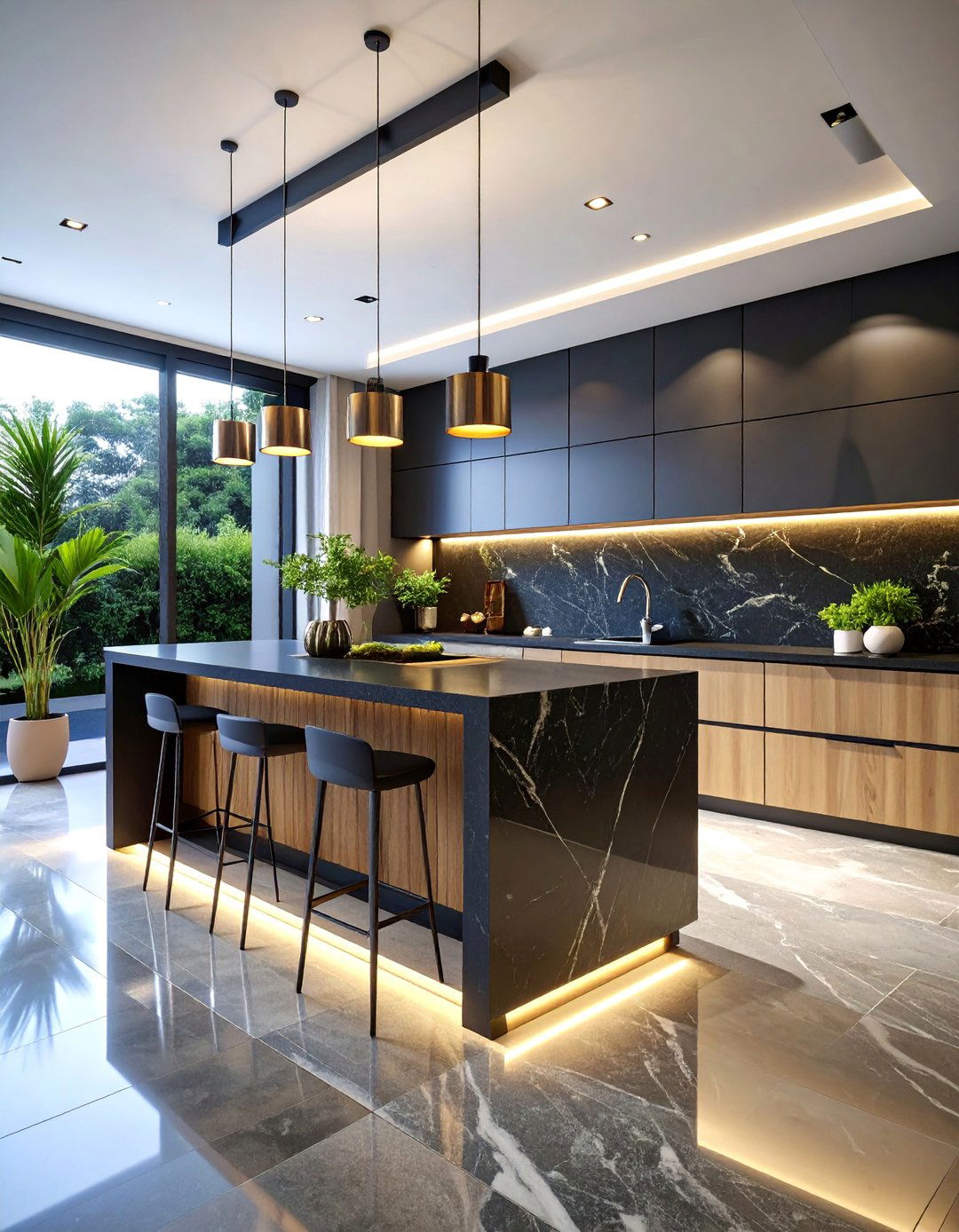 Minimalist Zen Black and Beige Kitchen - 25 black and beige kitchen ideas