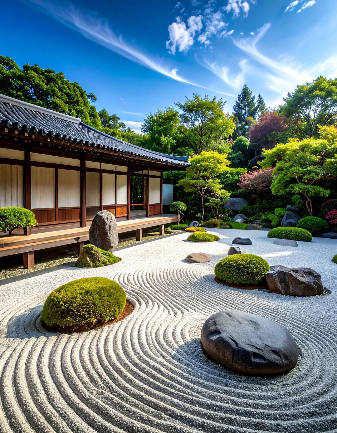 Minimalist Zen Garden with AI Maintained Precision - 25 AI Landscape Design Ideas