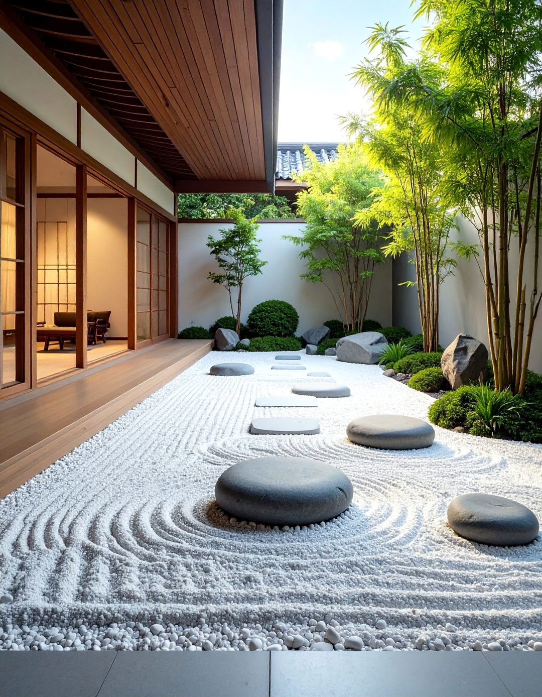 Minimalist Zen Garden with Gravel Patterns - 25 Modern Small Garden Ideas