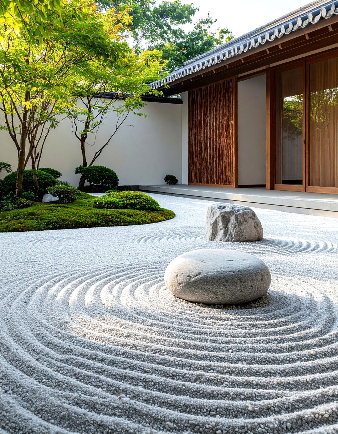 Minimalist Zen Gravel Garden with Boulder Accents - 25 Gravel Driveway Ideas