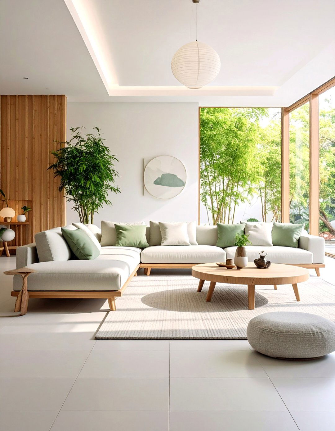 Minimalist Zen Living Room with Air Flow Optimization - 25 Feng Shui Living Room Ideas