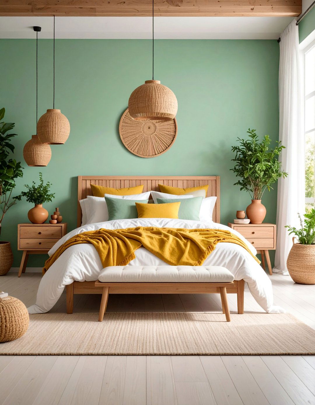Mint Green Bedroom with Fresh Desert Inspiration - 25 Mexican Interior Paint Colors