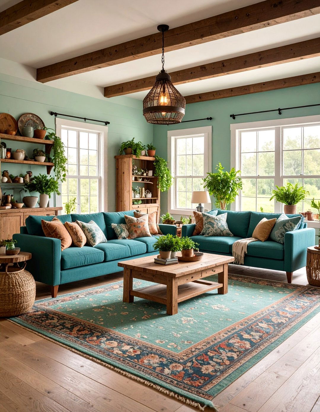 Mint Green Carpet Contemporary Farmhouse Comfort - 25 Green Carpet Living Room Ideas