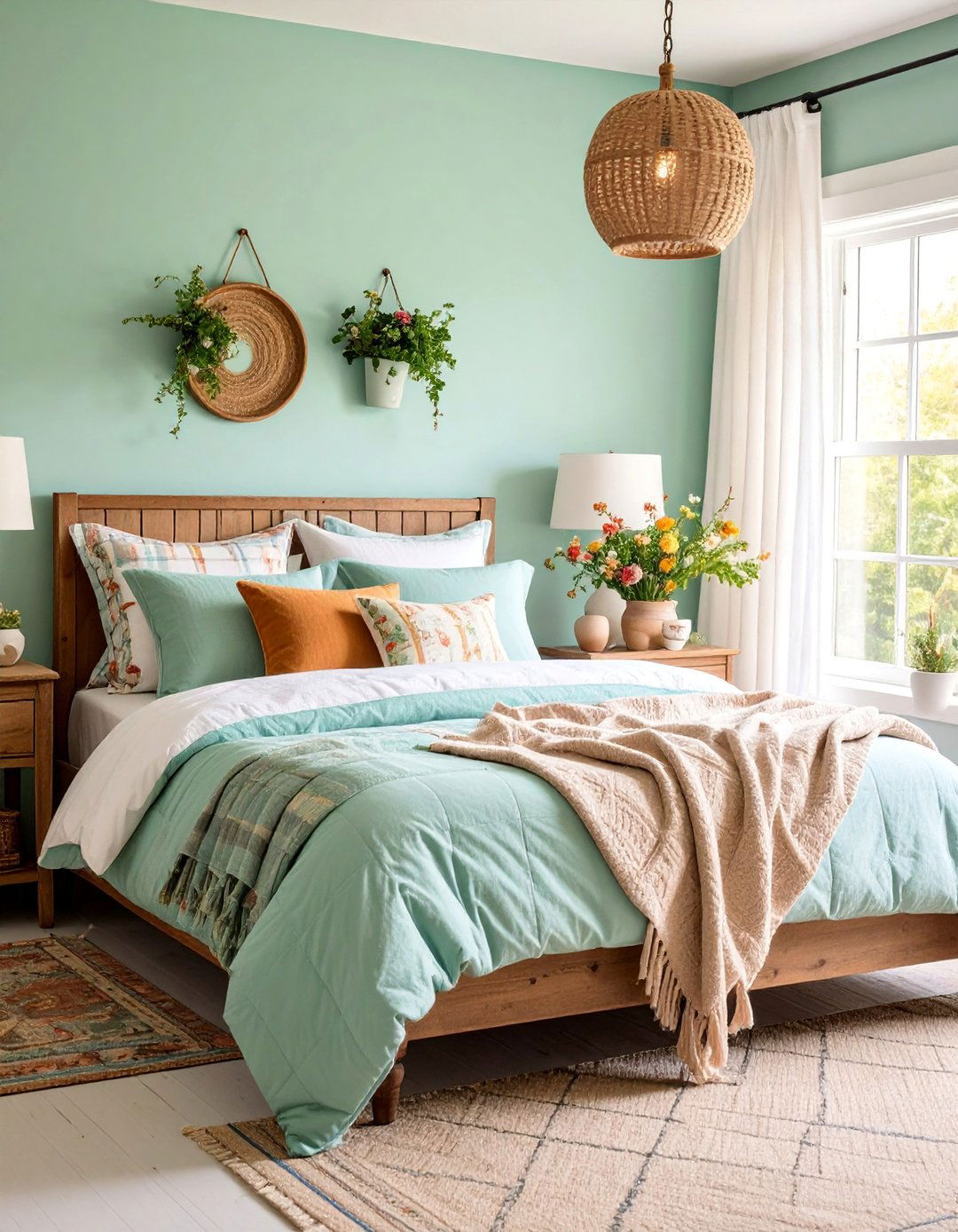 Mint Green Cottage Core Bedroom - 25 Light Green Bedroom Ideas