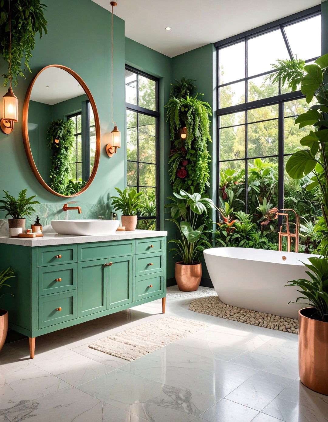 Mint Green Greenhouse Garden Bathroom - 25 Mint Green Bathroom Ideas
