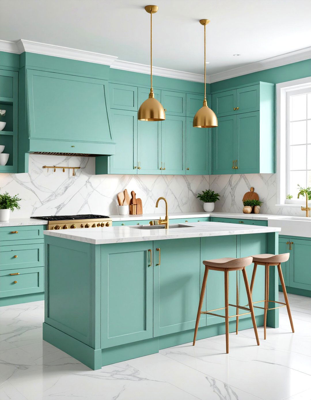 Mint Green Kitchen Island Fresh Serenity - 25 Kitchen Island Color Ideas