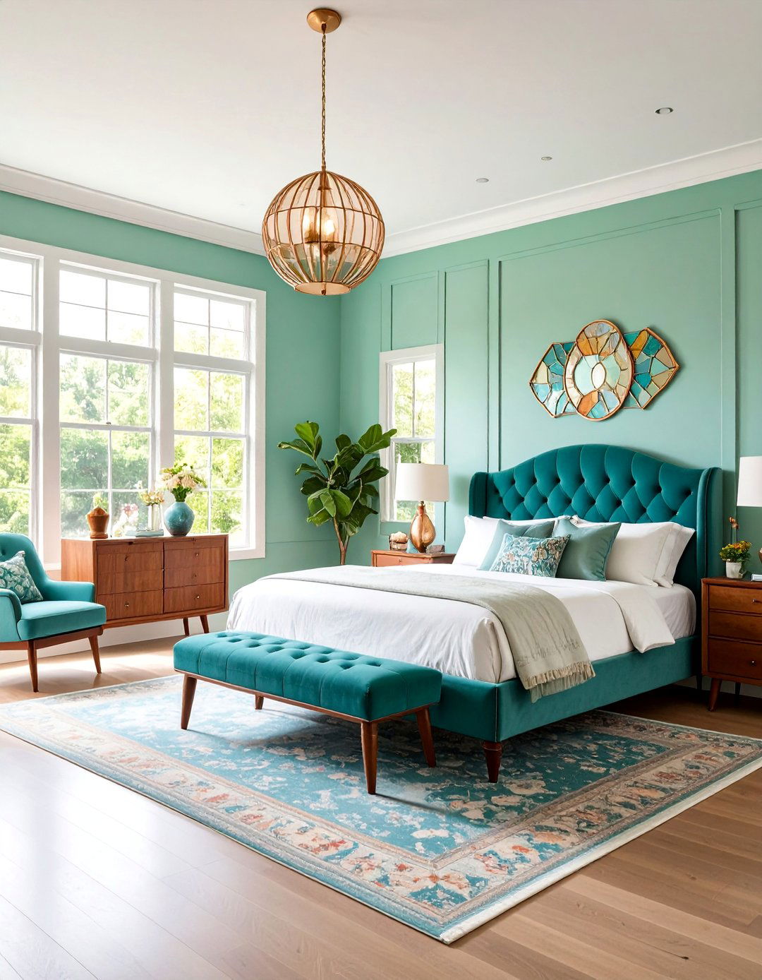 Mint Green Prairie Style Bedroom - 25 Light Green Bedroom Ideas