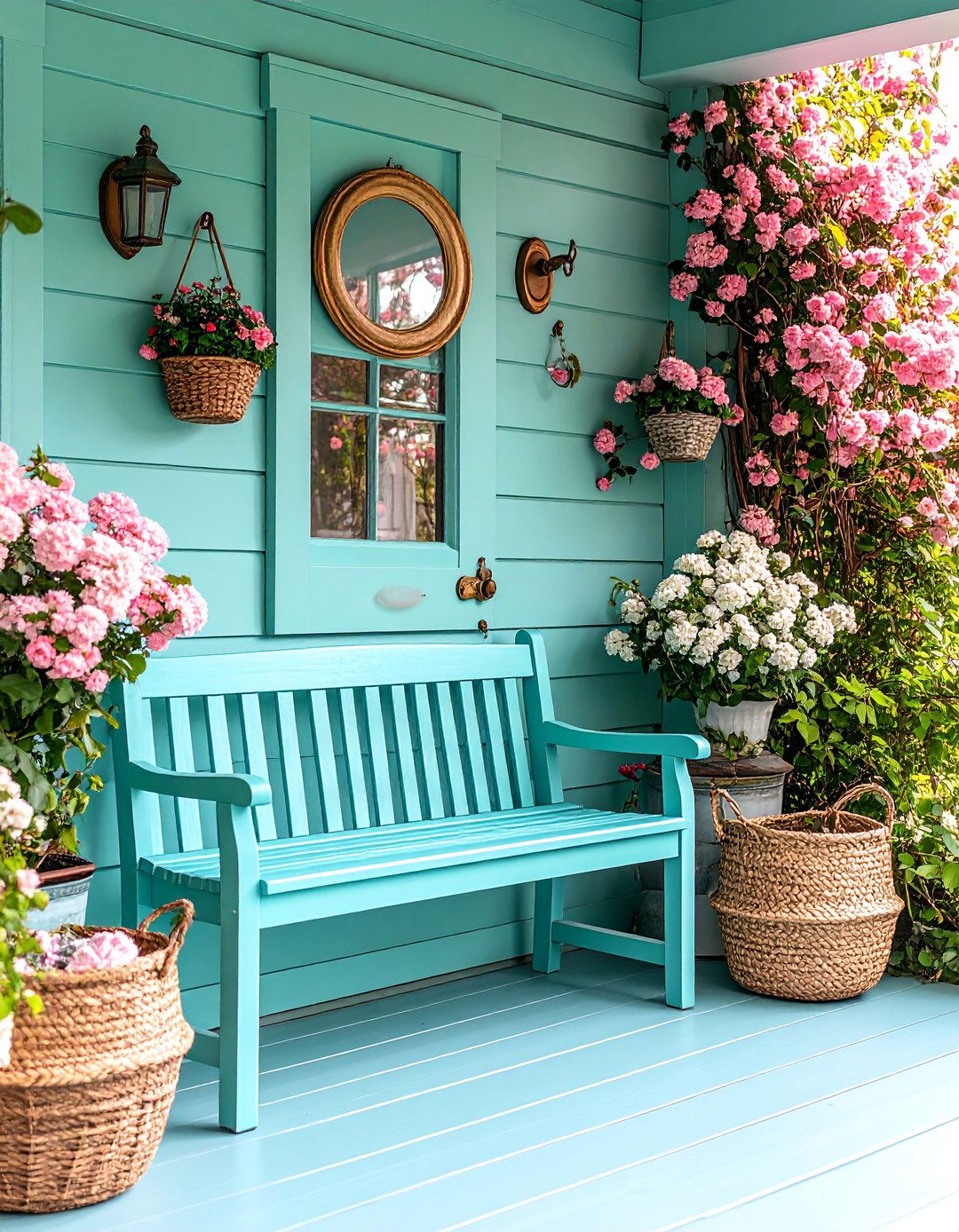 Mint Green Shiplap with Vintage Charm - 25 Shiplap Wall Entryway Ideas