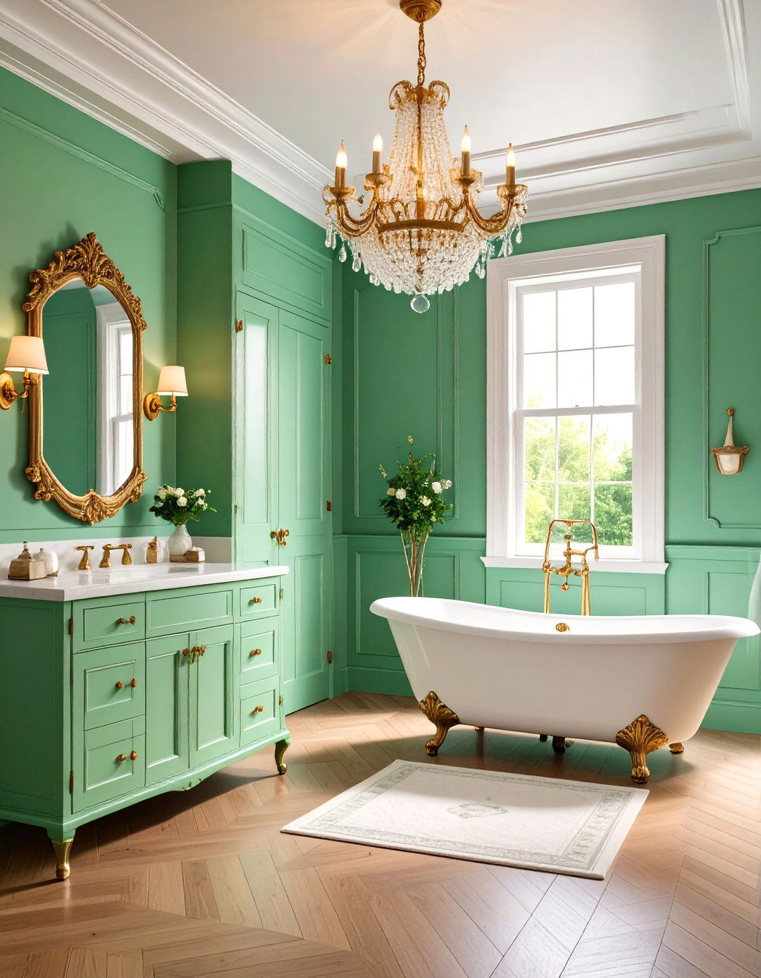 Mint Green Victorian Cottage Bathroom - 25 Mint Green Bathroom Ideas
