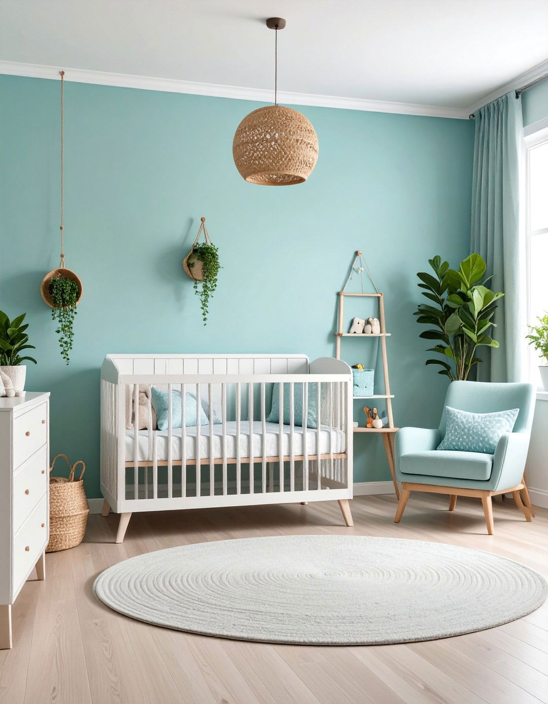Mint Green and Sky Blue Nursery - 25 blue and green bedroom ideas