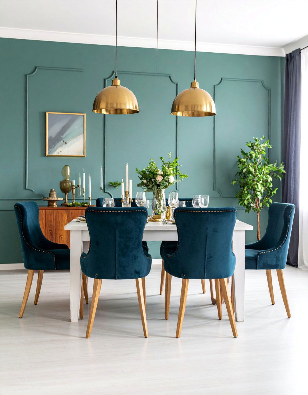 Mint and Navy Blue Coastal Dining Room Fresh - 25 Blue and Green Color Combos for Decorating