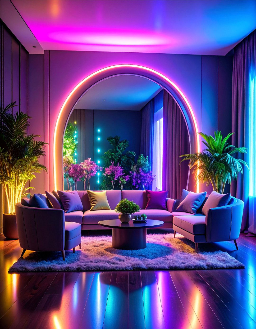 Mirror Backlighting Enhancement - 25 Fireplace Lighting Ideas