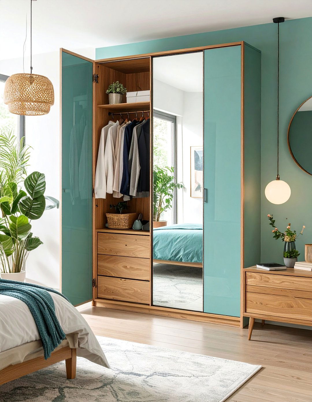 Mirror Cabinet Storage for Dual Functionality - 25 small bedroom storage ideas