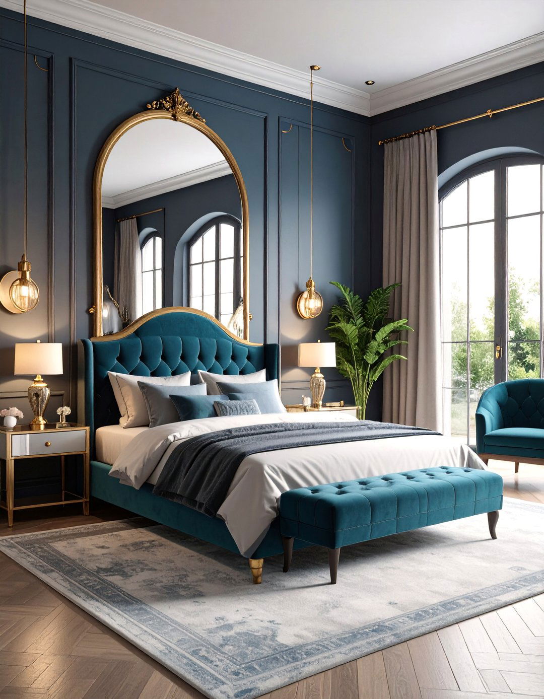Mirror Gothic Bedroom with Reflective Surfaces - 25 Gothic Bedroom Ideas