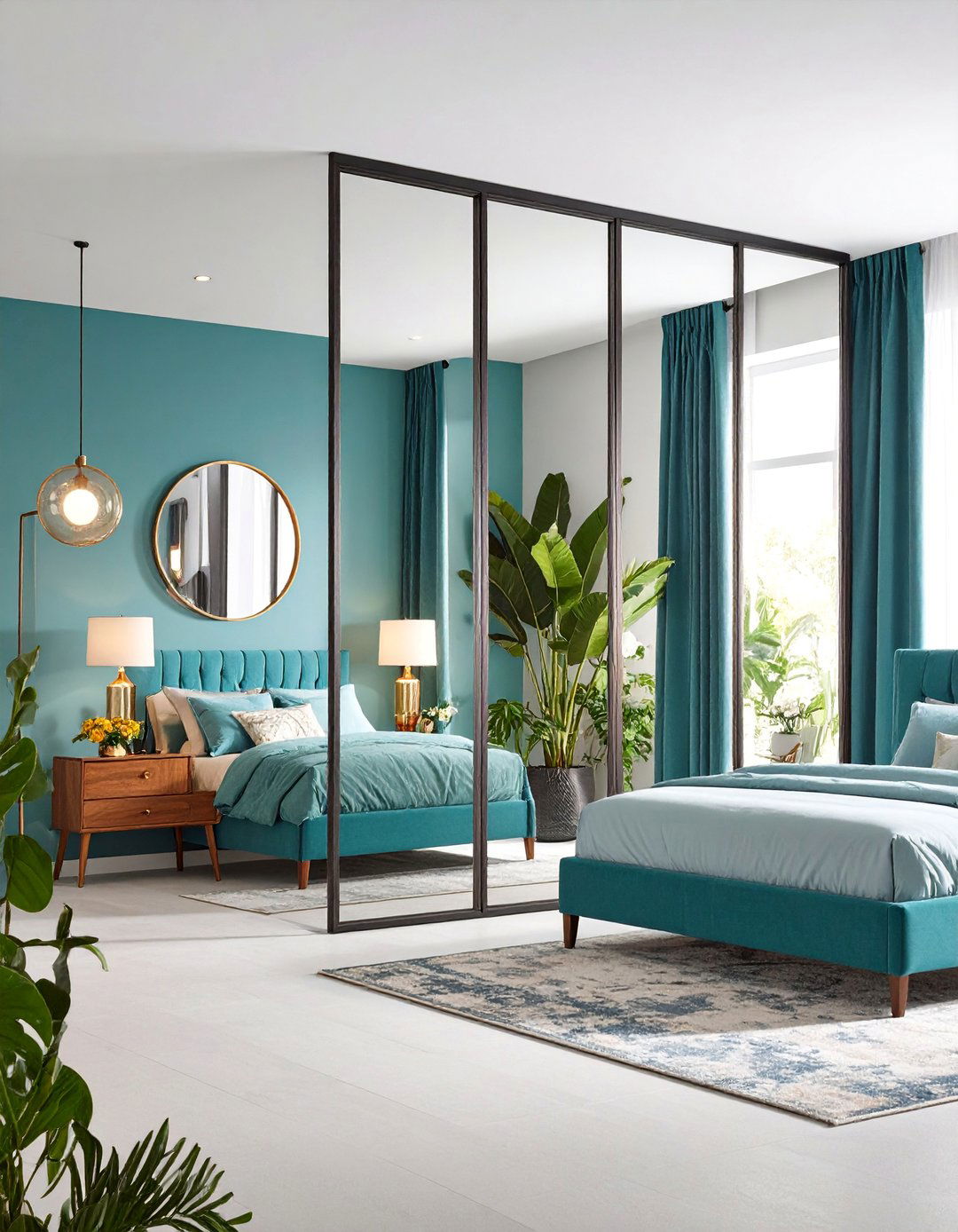 Mirror Panel Room Divider - 25 Room Divider Ideas