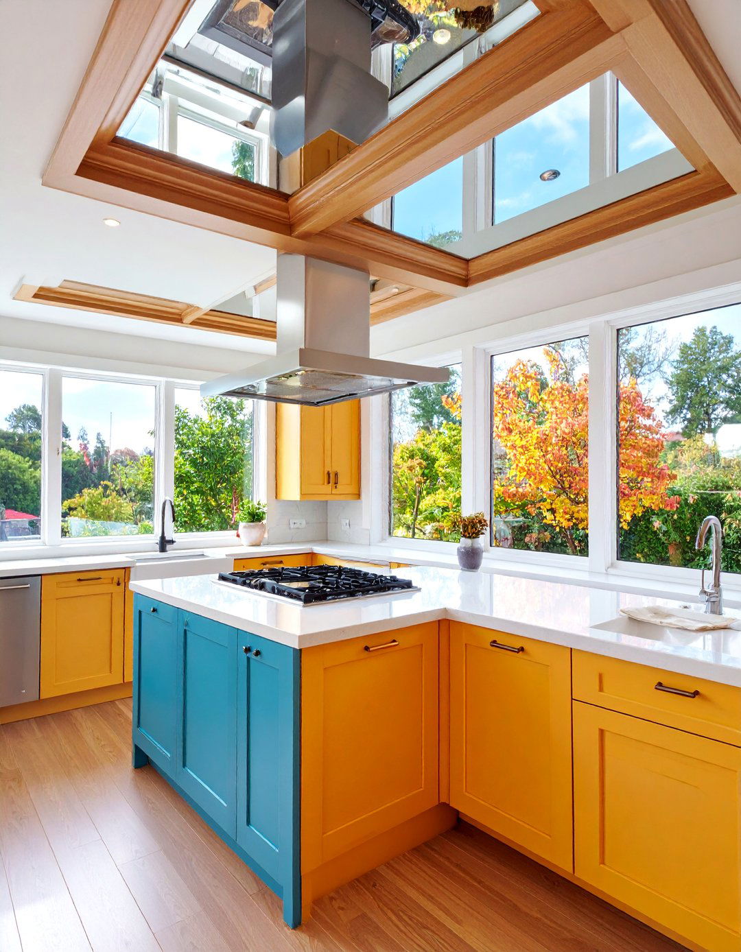 Mirror Panel Soffit Reflection - 25 Kitchen Soffit Ideas