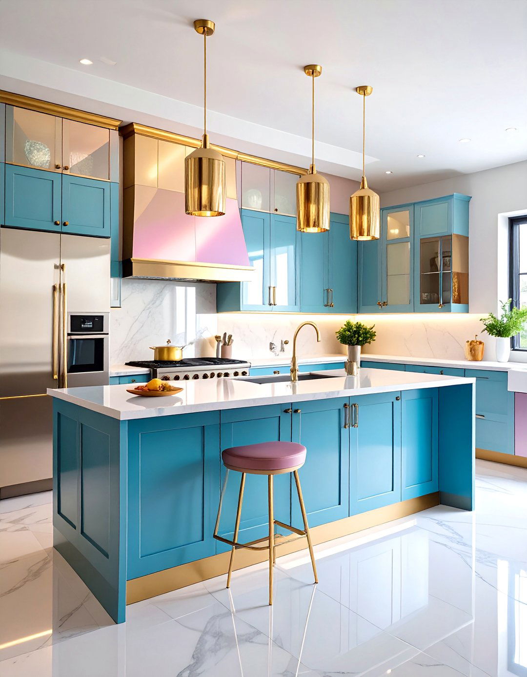 Mirror Tile Backsplash with Beveled Edges - 25 White Cabinet Kitchen Backsplash Ideas