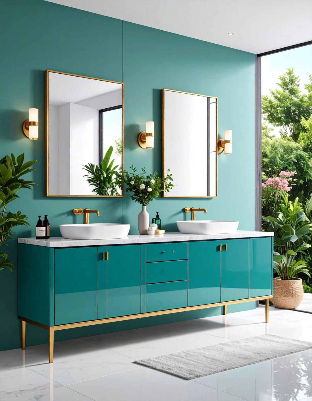 Mirrored Cabinet Side Panels - 25 Small Bathroom Shelving Ideas