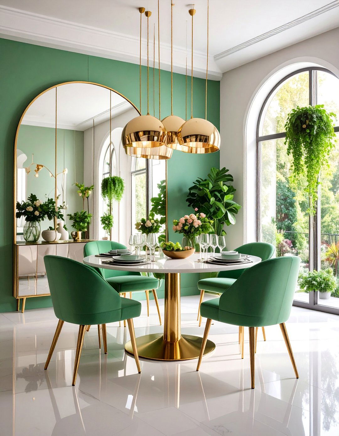 Mirrored Half Wall - 25 Half Wall Ideas