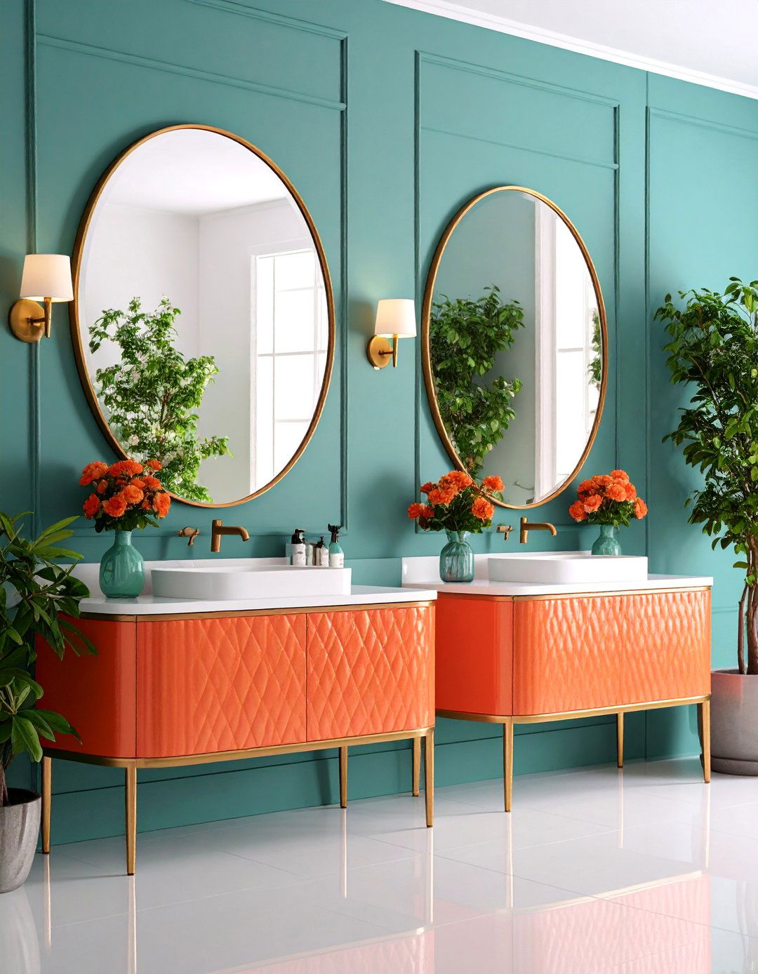 Mirrored Wainscoting with Light Enhancing Brilliance - 25 Wainscoting Ideas