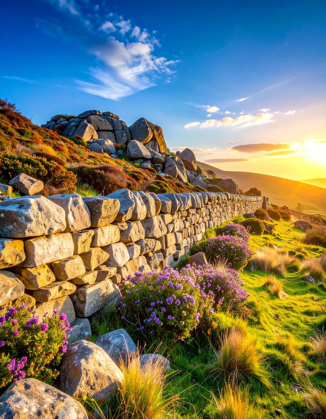 Mixed Boulder and Fieldstone Combination Wall - 25 Natural Rock Retaining Wall Ideas