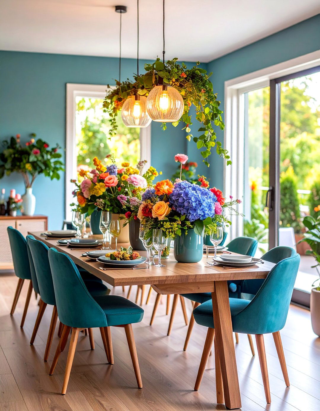 Mixed Flower Hydrangea Centerpiece - 25 Hydrangea Centerpiece Ideas