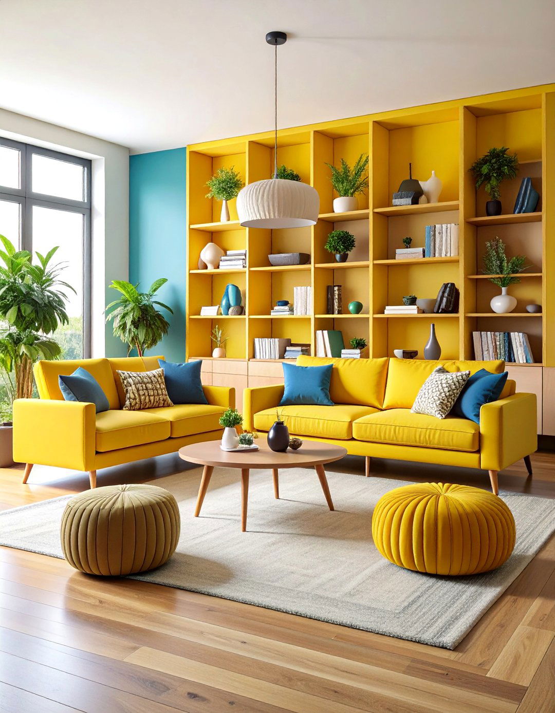 Mixed Height Furniture Arrangement - 25 Awkward Living Room Layout Ideas