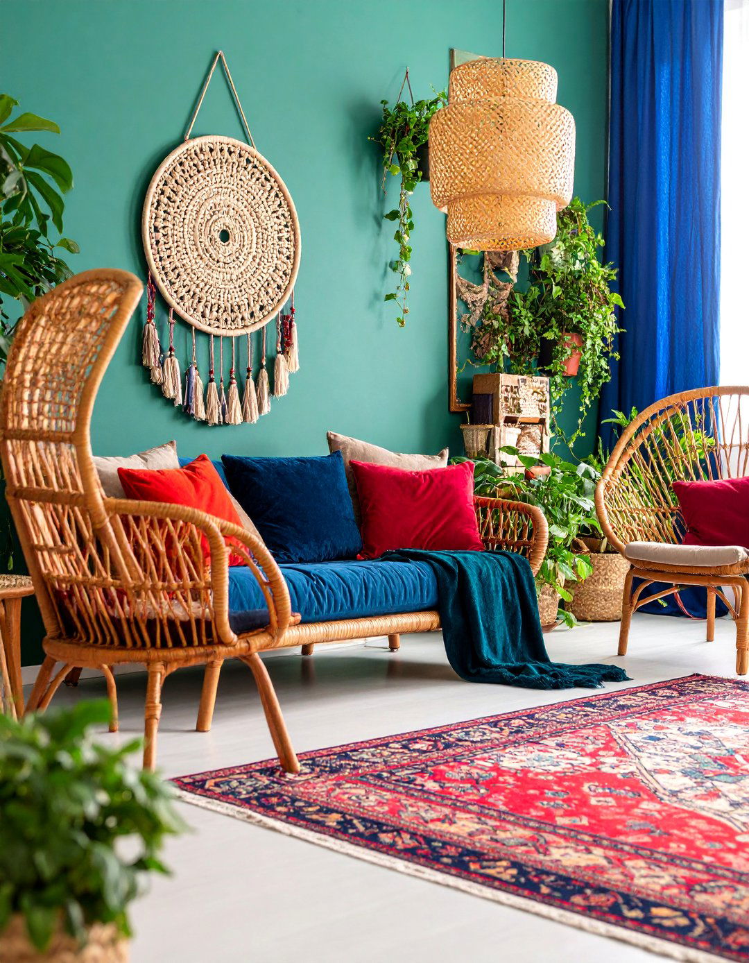 Mixed Jewel Tone Bohemian Living Space - 25 Ways to Decorate With Jewel Tones