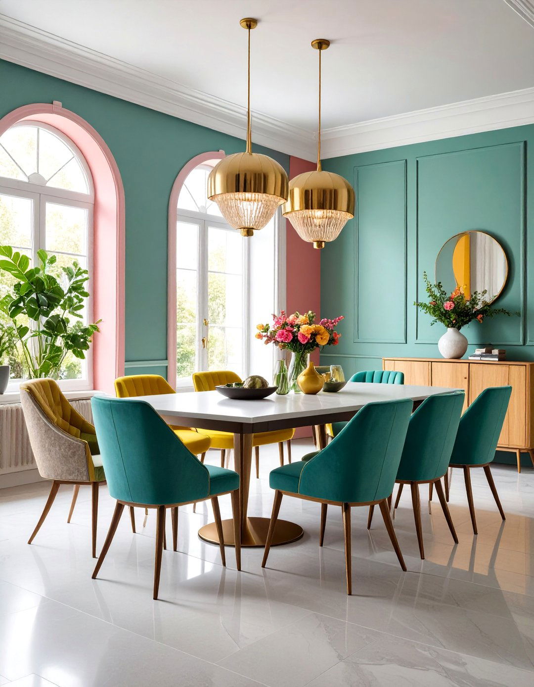 Mixed Material Combination Wall - 25 Dining Room Accent Wall Ideas