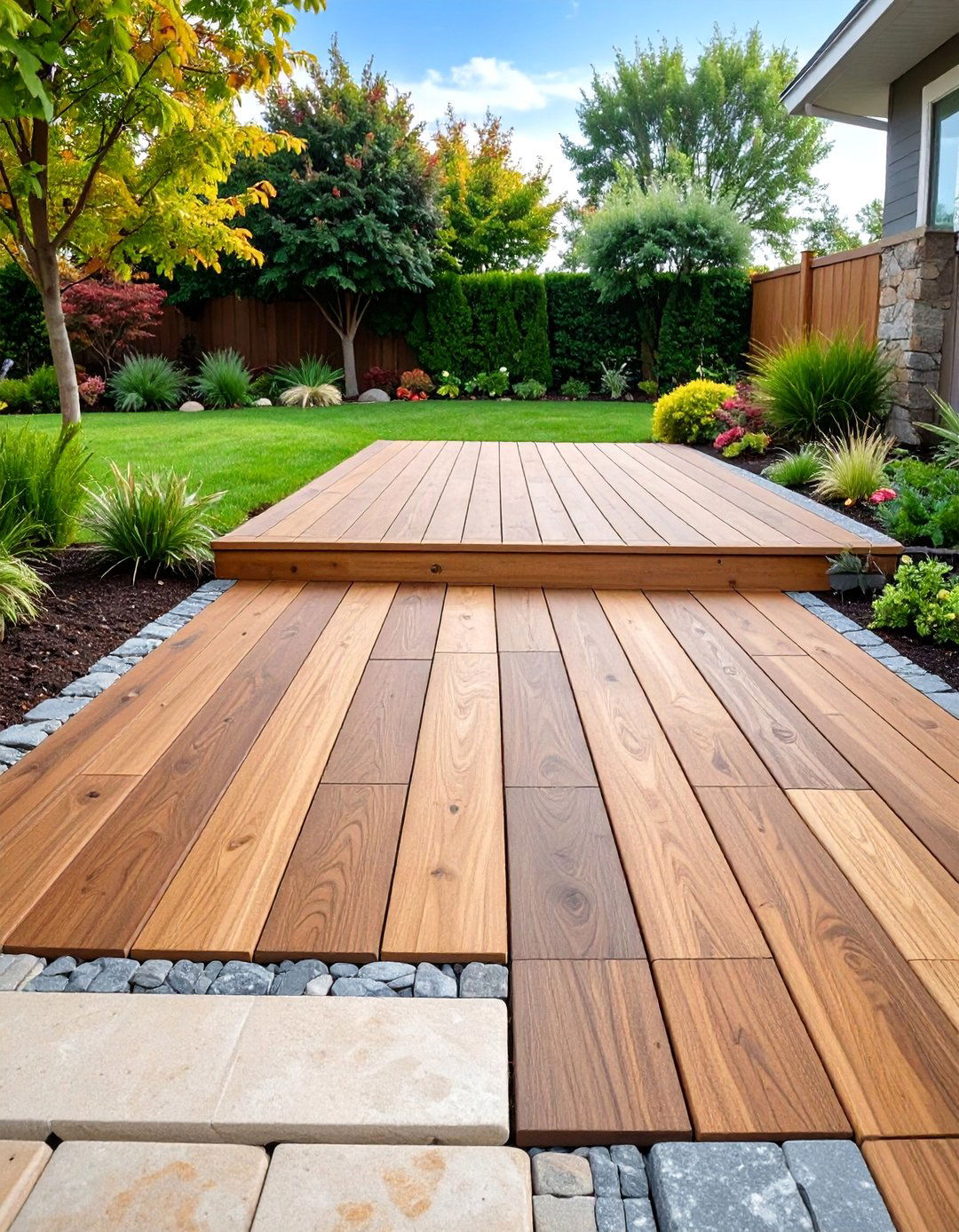 Mixed Material Contemporary Deck Design - 25 Deck Flooring Ideas