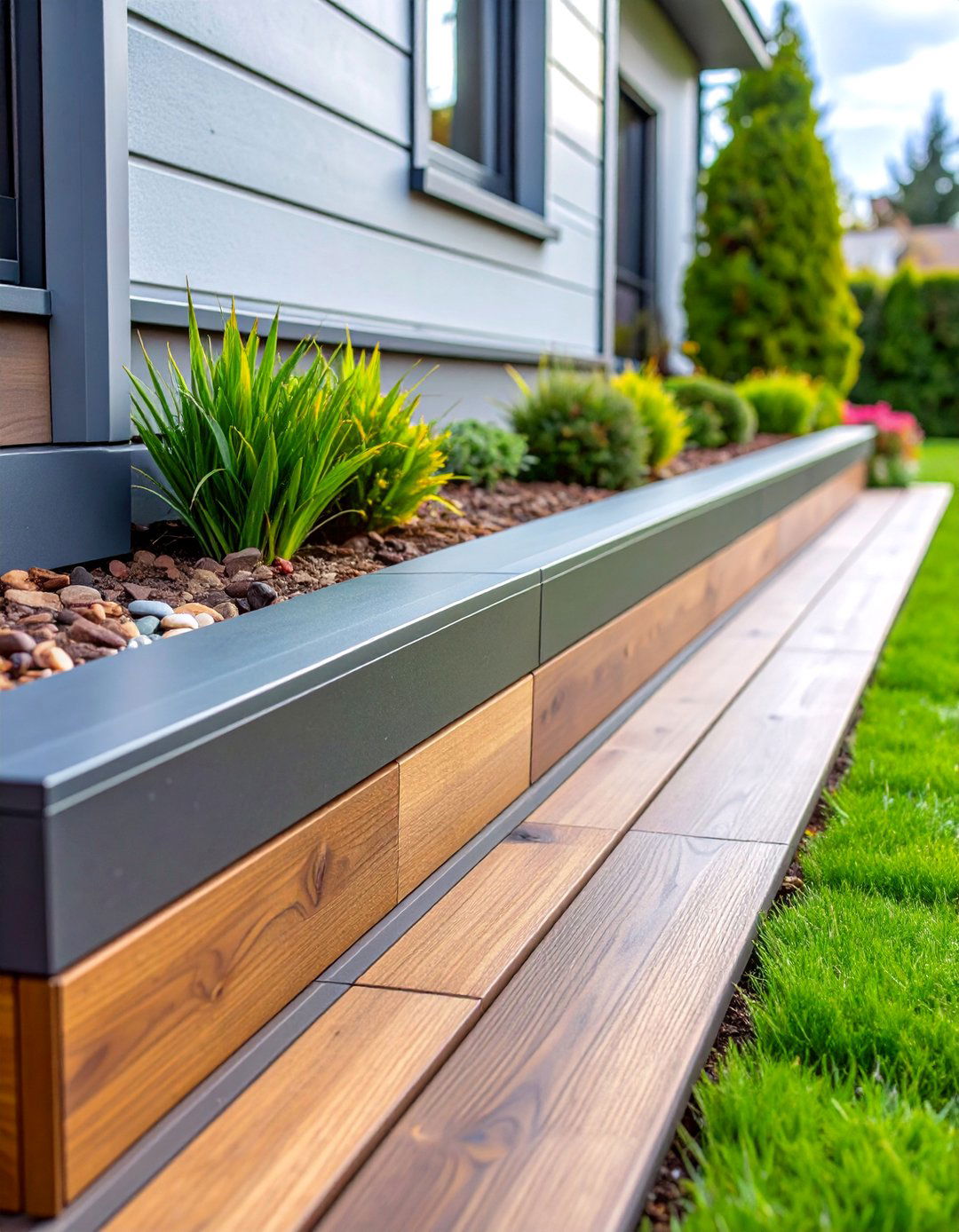 Mixed Material Contemporary Design - 25 Deck Skirting Ideas