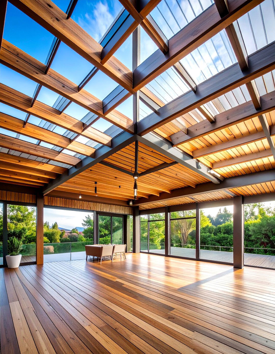 Mixed Material Contemporary Fusion - 25 Porch Ceiling Ideas